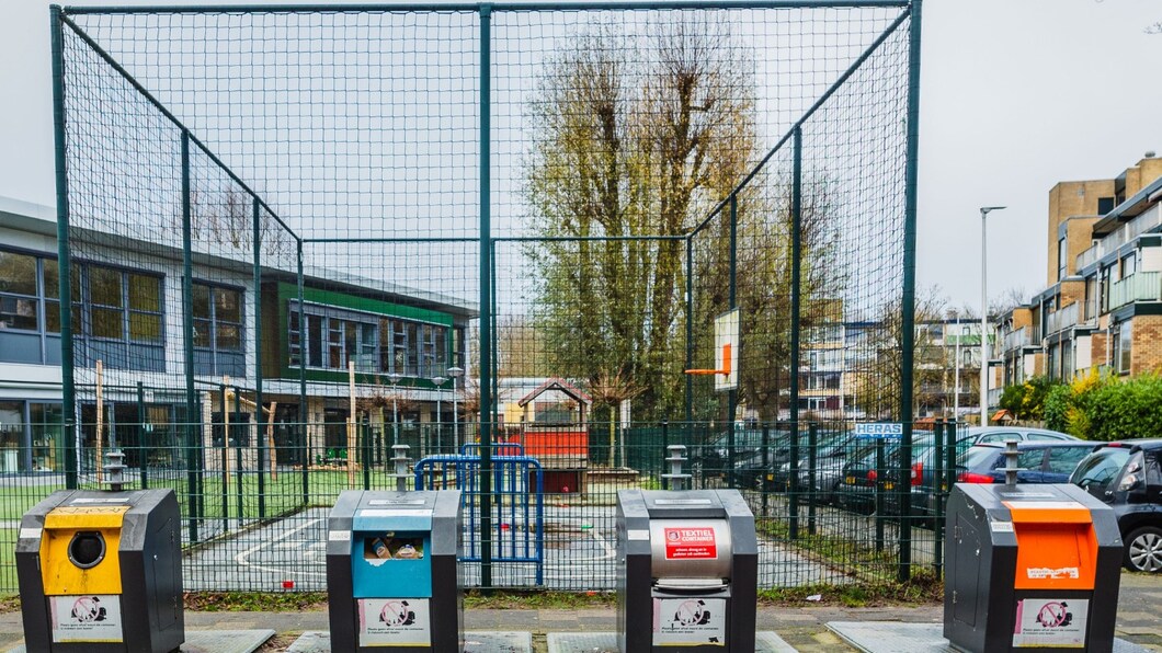 Afvalinzamelpunt in Lunetten