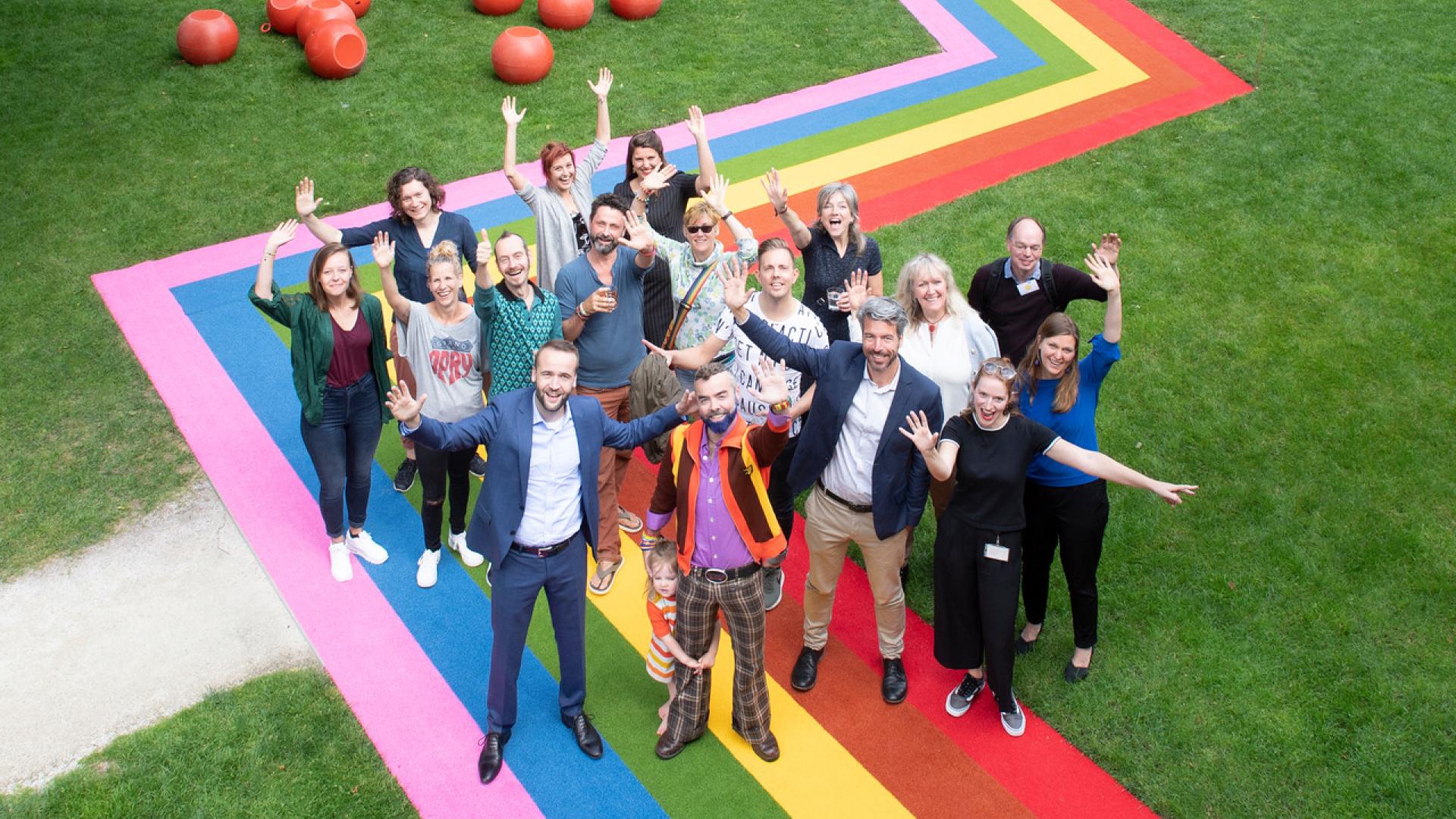 Regenboogzebrapad, Centraal Museum Utrecht, Jan-Kees Steenman 2018.jpg